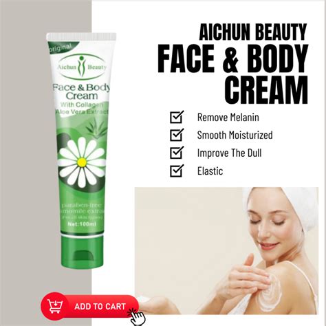 Aichun Beauty Face Body Cream With Collagen Aloe Vera Extract Ml