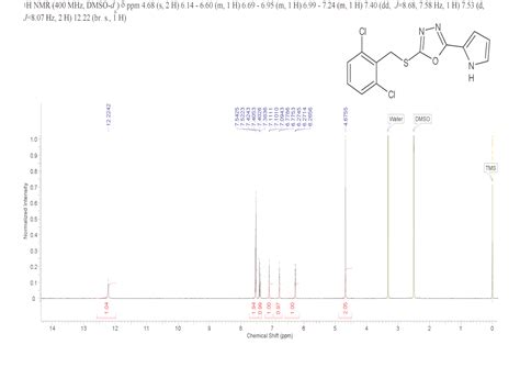 1 3 4 Oxadiazole 2 2 6 Dichlorophenyl Methyl Thio 5 1H Pyrrol 2