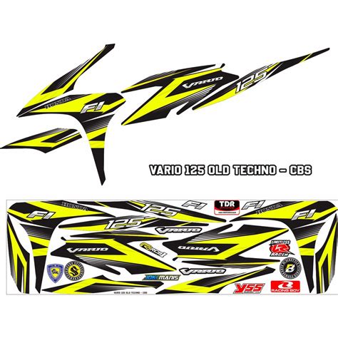 Striping Lis Motif Sticker Variations Custom Motorcycle Honda Click Fi