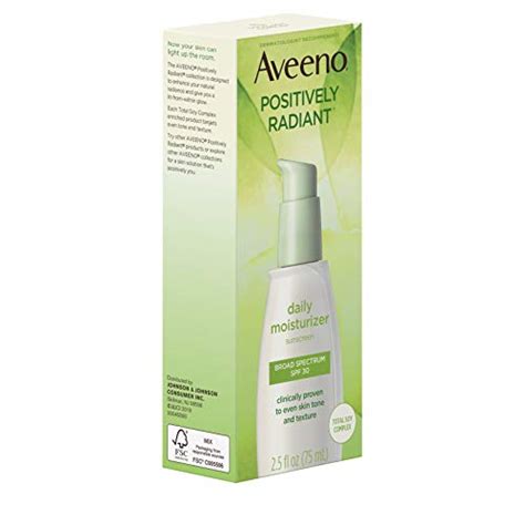 Aveeno Positively Radiant Daily Facial Moisturizer With Total Soy Complex