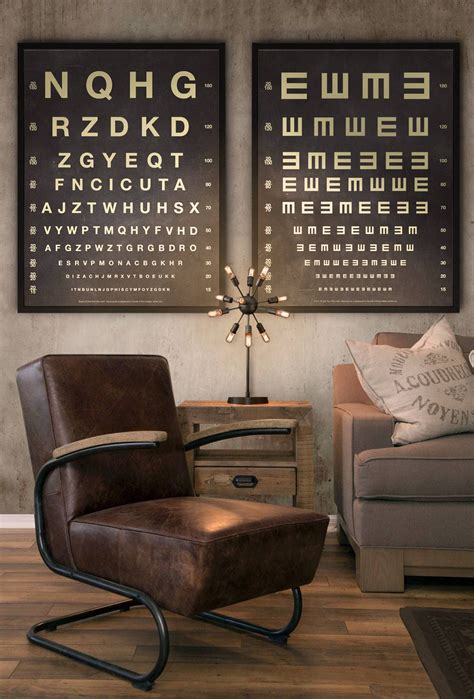 Eye Chart Print : Vintage Eye Chart art print poster