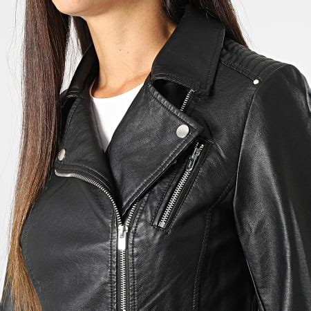 Only Veste Simili Cuir Femme Gemma Noir Laboutiqueofficielle