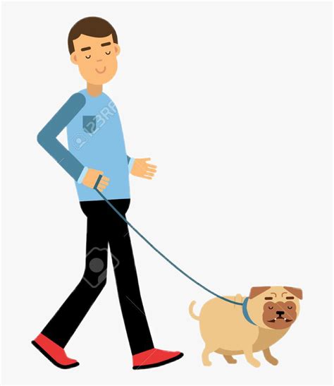 Man Walking Dog Clipart, HD Png Download , Transparent Png Image - PNGitem