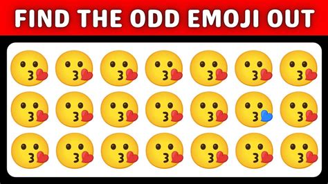 Find The Odd Emoji Out 🕵️‍♀️🔍 Emoji Quiz Test Your Eyes By Emoji Youtube