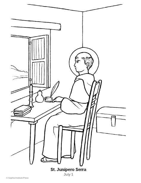 St Junipero Serra Story And Coloring Page Sophia Teachers