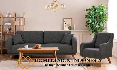 Sofa Tamu Minimalis Jati Natural Perhutani Tpk Hd