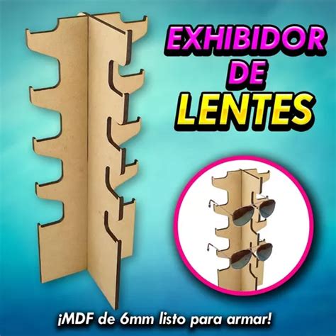 Organizador Exhibidor Para Lentes En Madera Para 5 Piezas En Venta En