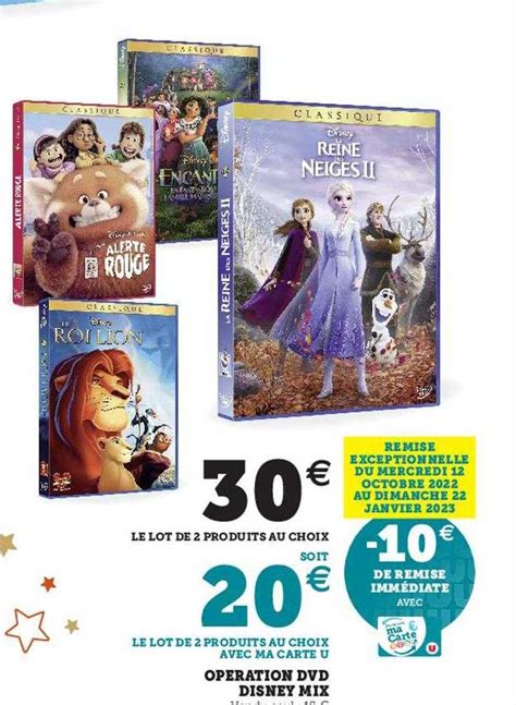 Promo Opération Dvd Disney Mix chez Hyper U iCatalogue fr