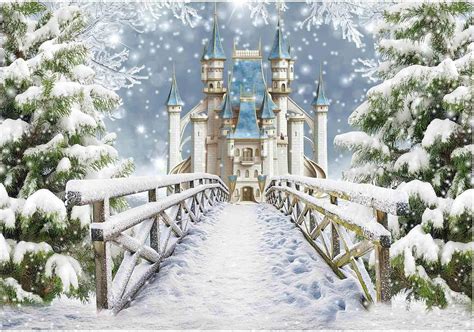 Funnytree X Ft Winter Wonderland Kingdom Princess Castle Backdrop For