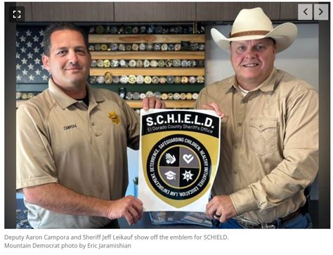 El Dorado County Sheriff S Office Launches SCHIELD Initiative To