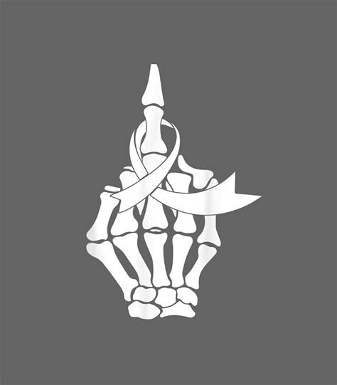 Fuck Lung Cancer Middle Finger White Ribbon Digital Art By Aspenb Mikol Fine Art America