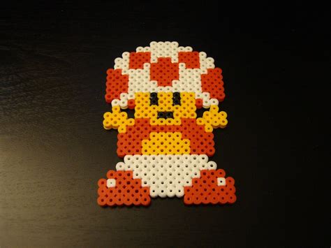 Super Mario Bead Sprite Toad 3 【スーパーマリオ図案】【アイロンビーズ】作り方 みんなの作品集