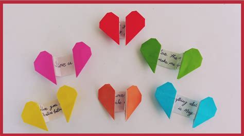 Heart With Hidden Message Origami Heart With Message Easy And Fast