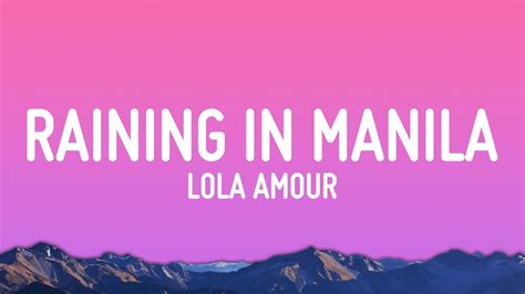 Lola Amour Raining In Manila Lyrics Youtube