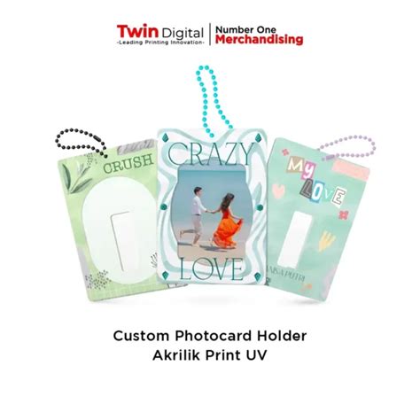 Custom Photocard Holder Akrilik Print Uv Twin Digital