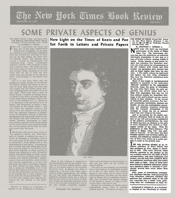 THE LETTERS OF EDGAR ALLAN POE. Edited by John Ward Ostrom. Illustrated ...