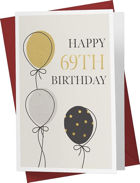 Karto 69th Birthday Card For Him Her 69th Anniversary