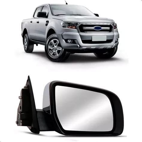 Retrovisor Para Ford Ranger 2013 2014 2015 Fixo Cromado