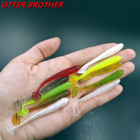 5 20pcs 60mm 1g Jig Soft Bait Silicone Lure Worm Fishing Lures Wobbler