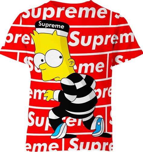 Bart Simpson Supreme Shirt - Tshirtfash | Supreme shirt, Simpsons shirt, Bart simpson