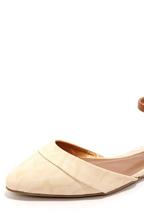 Stylish Pointed Flats D Orsay Flats Nude Shoes Color Block