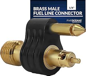 Five Oceans 1 4 Inch Brass NPT Male Fuel Line Connector 2 Prong