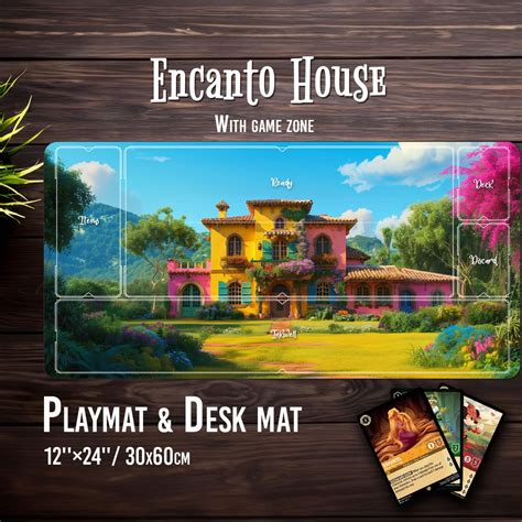 Playmat Of An Encanto House With Lorcana Card Game Zone Desk Mat Etsy