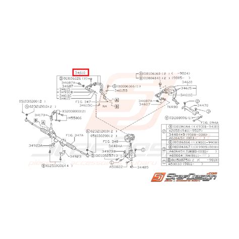 Tuyaux De Direction Assist E Subaru Gt Stef Design