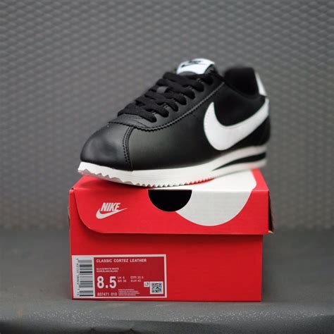 Jual Sepatu NIKE CORTEZ CLASSIC LEATHER BLACK WHITE Shopee Indonesia