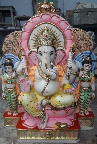 Marble Riddhi Siddhi Lord Ganesha At Rs Marble Ganesh Statue In