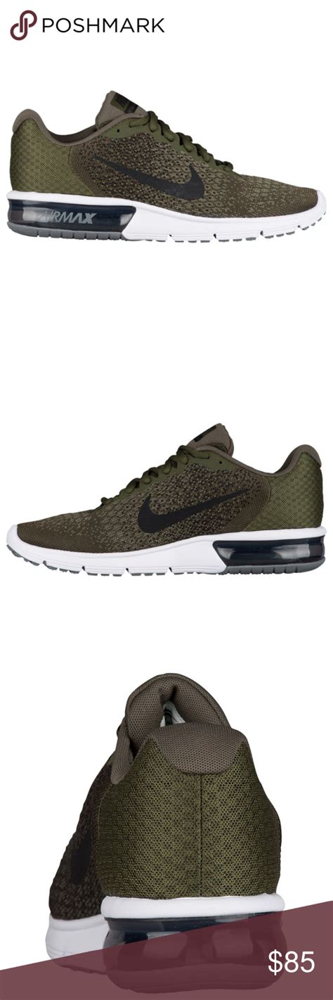 Nike Air Max Sequent Men S Running Shoes Cargo Khaki Black Medium