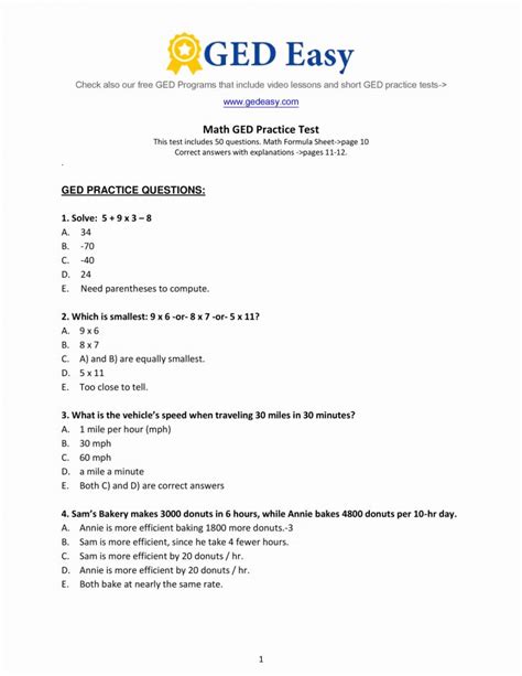 Ged Reading And Language Arts Worksheets