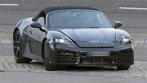 Porsche Boxster Spy Photos Appear Reveals Active Aero Best Coming