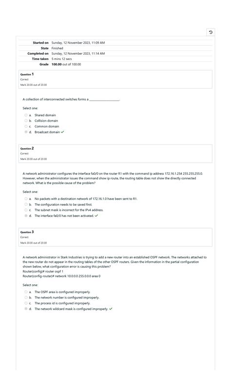 Midterm Lab Quiz Data Communications And Networking Started On