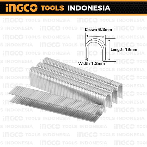 Jual Refill Isi Ulang Staple Gun INGCO STS0412 10 Mm Isi 1000 Pcs U