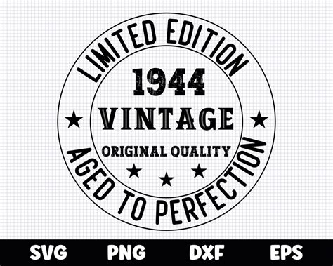 79th Birthday Svg Aged To Perfection Svg Vintage 1944 Svg Etsy