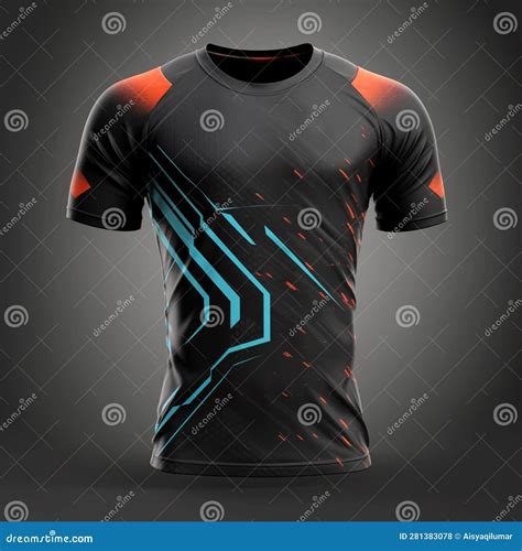 Soccer Jersey Isolated in Plain Color Background. Stock Illustration ...