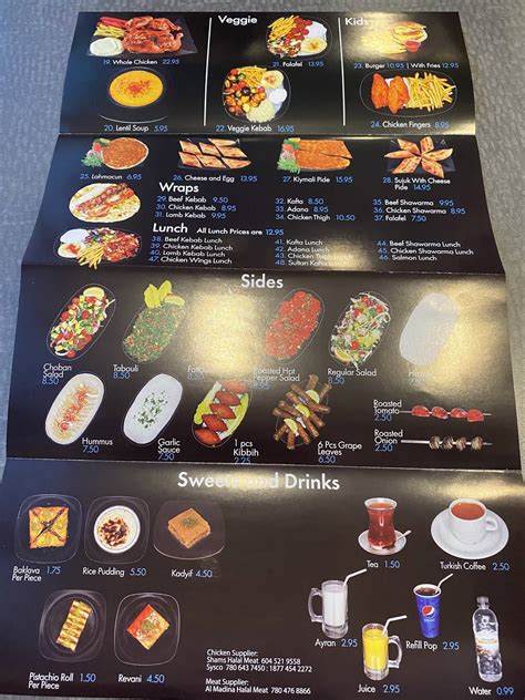 Menu At Turquaz Kebab House Restaurant Edmonton 137 Ave Nw