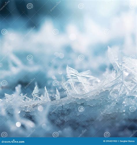 Frozen Ice Crystals on a Blue Background, AI Stock Illustration - Illustration of bright, winter ...