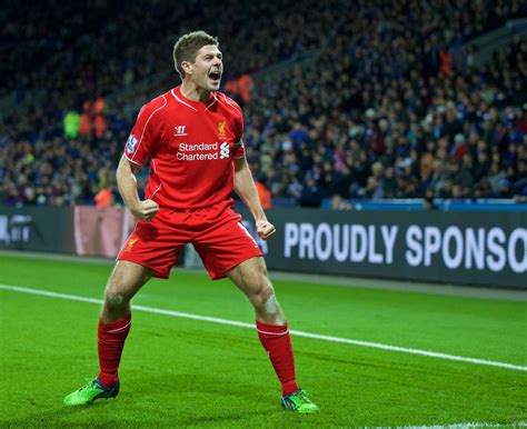 PHOTO: Another shot of Steven Gerrard celebrating his goal at the King ...