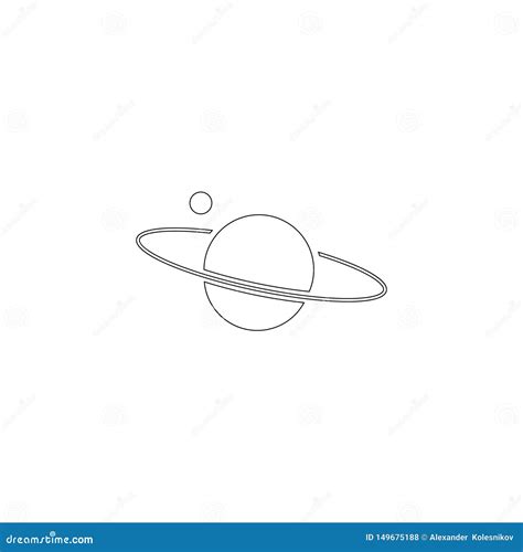 Planeta Saturn Icono Plano Del Vector Ilustraci N Del Vector