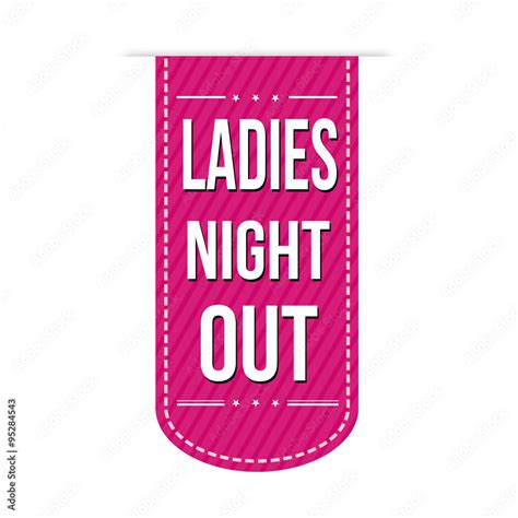 Vetor Do Stock Ladies Night Out Banner Design Adobe Stock