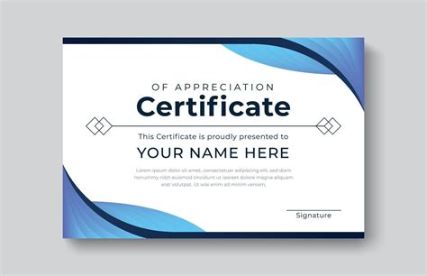 Modern abstract certificate appreciation achievement template award ...