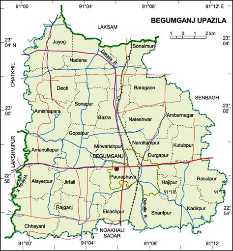 Mouza Map Detailed Maps Of Begumganj Upazila Noakhali Bangladesh