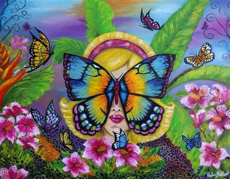 Butterfly Woman Painting Butterfly Artwork Art Painting Oil Butterfly Painting