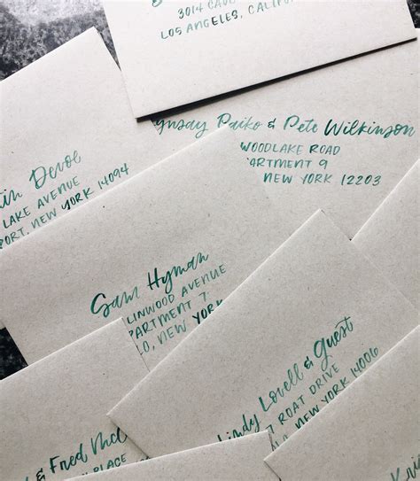 Brush Lettered Calligraphy Envelopes For Wedding Addressing Envelopes