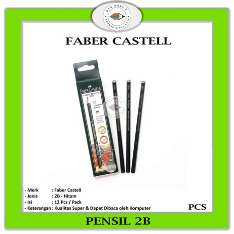 Jual FABER CASTELL Pensil Tulis Komputer Ujian 2B PCS Shopee