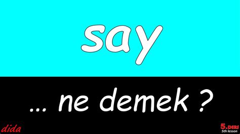 SAY Ne Demek YouTube