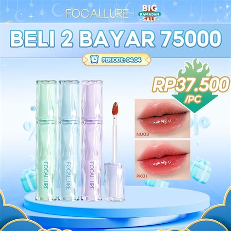 Jual FOCALLURE Pro Juicy Jelly Watery Tint Dew Lip Tint Korean Glossy