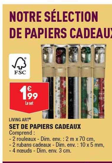 Promo Set De Papiers Cadeaux Living Art Chez Aldi Icatalogue Fr